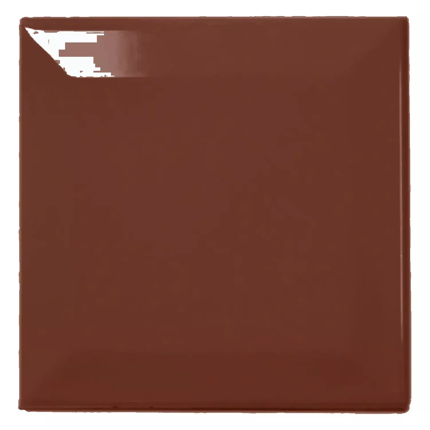 Azulejo de metro Marrón Brillante 10x10 cm Faceta Catarina Marron