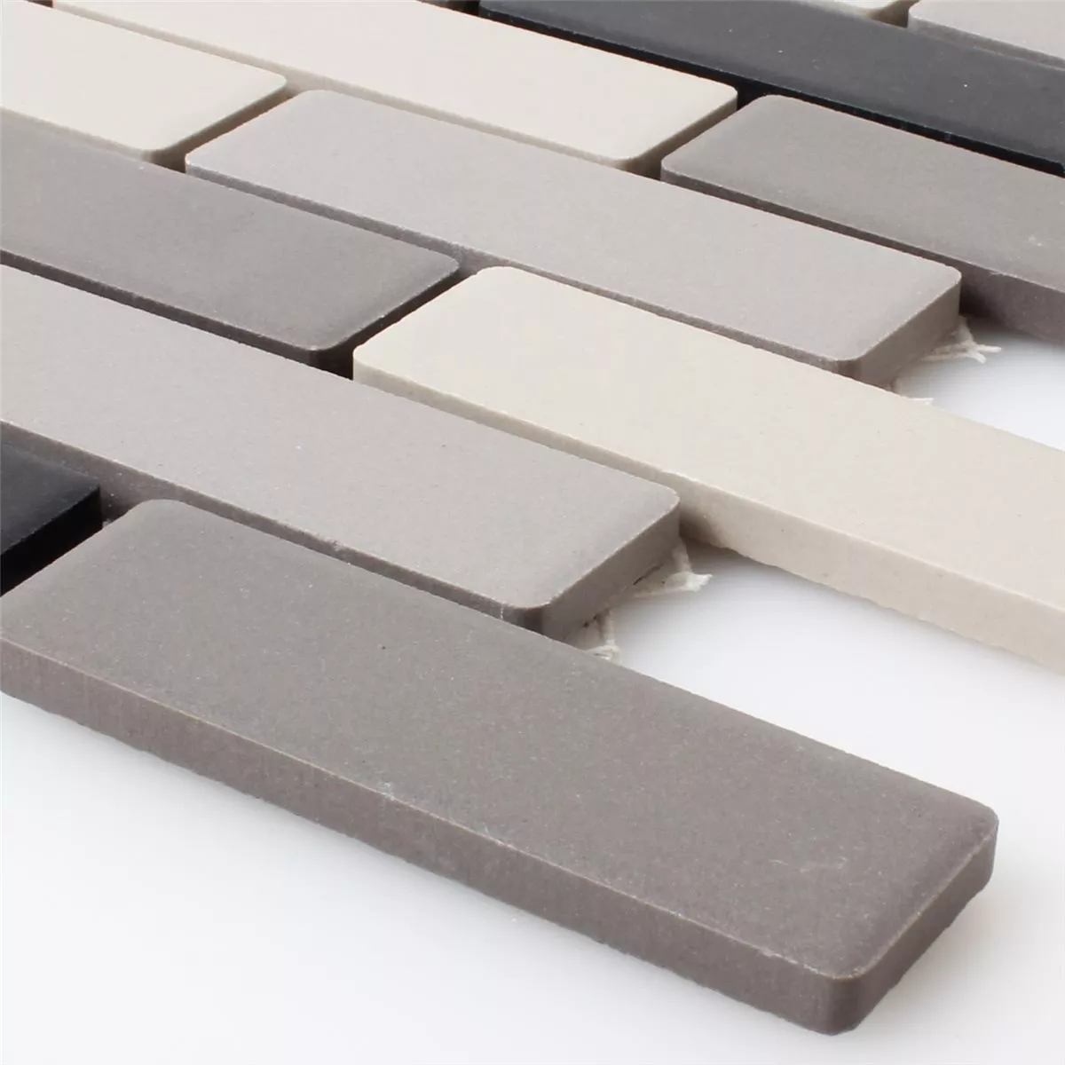 Azulejos De Mosaico Cerámica Beige Gris No Esmaltado