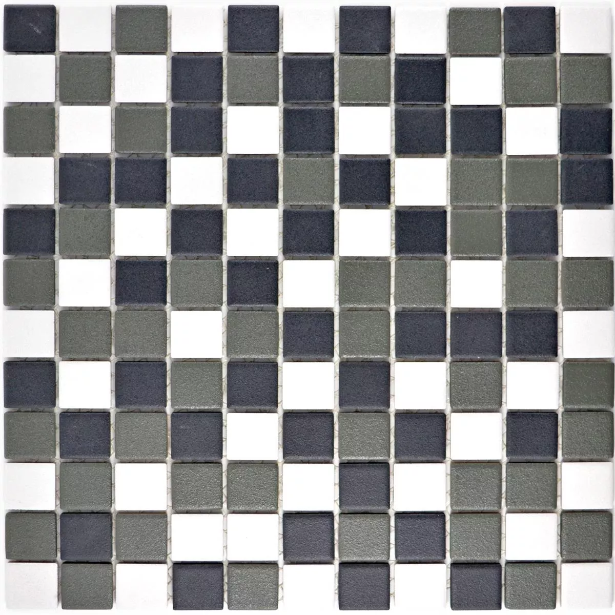 Cerámica Azulejos De Mosaico Heinmot Negro Blanco Metal R10 Q25