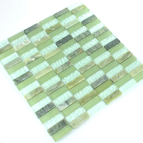 Azulejos De Mosaico Cristal Mármol 15x48x8mm Verde Mezcla Sticks Azulejos De Mosaico Cristal Mármol 15x48x8mm Verde Mezcla Sticks