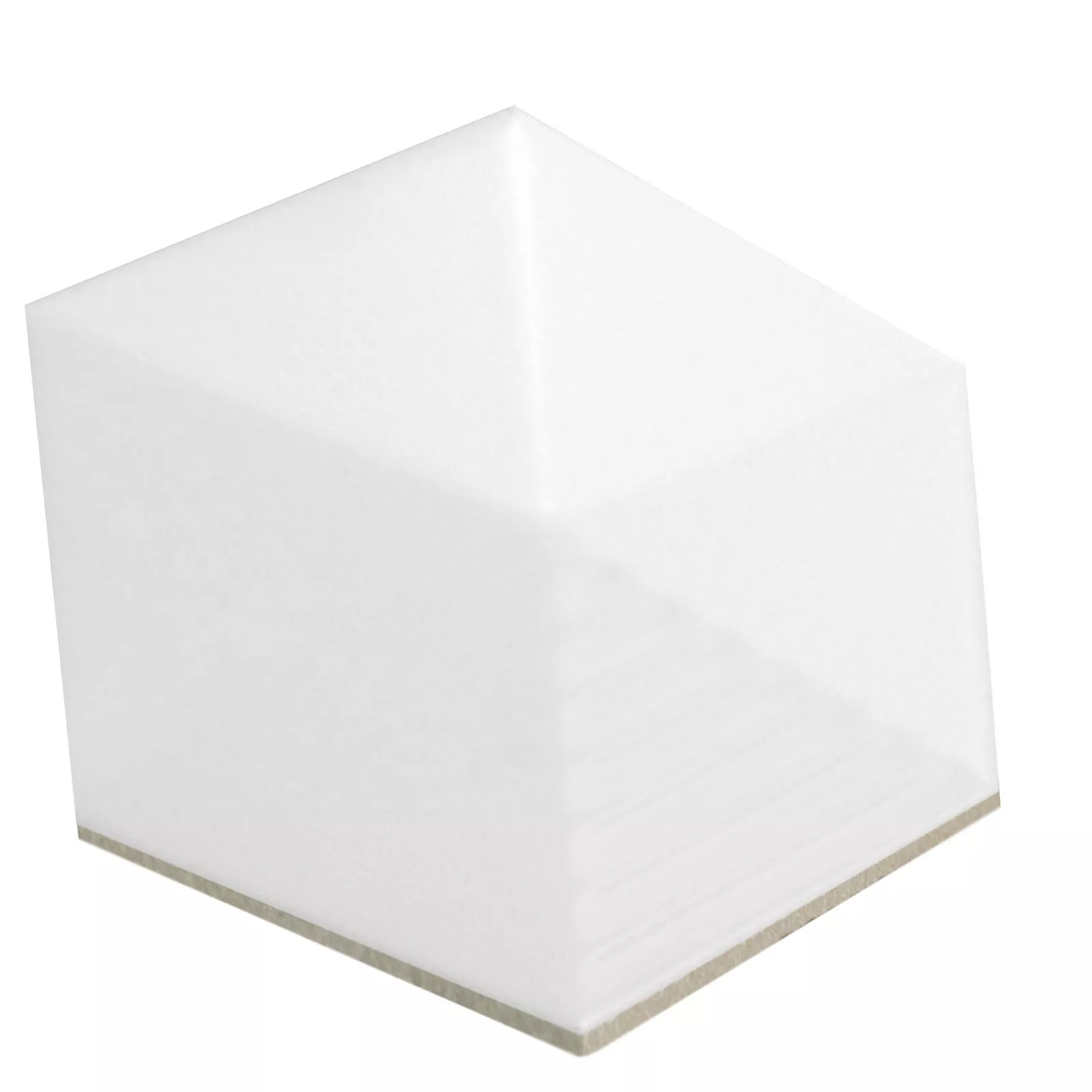 Muestra Revestimientos Rockford 3D Hexagonales 12,4x10,7cm Blanco Mate