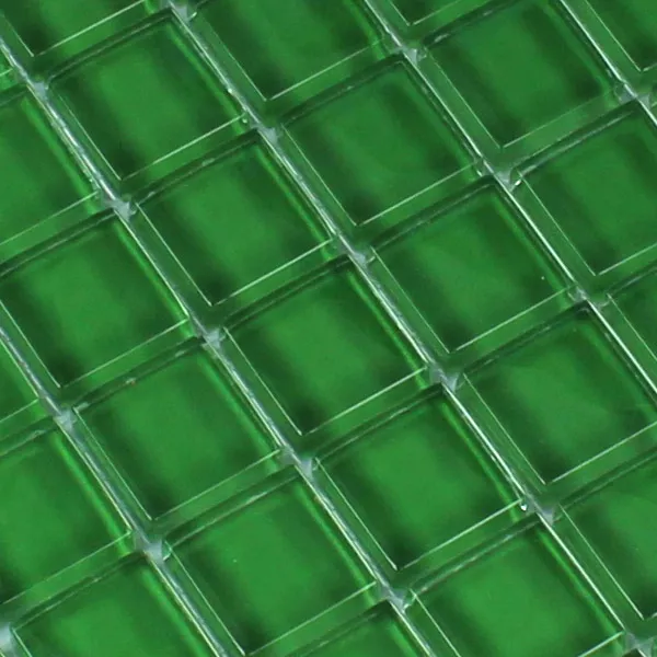 Mosaico De Cristal 23x23x8mm Verde Uni