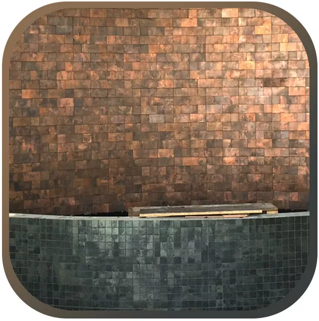 Azulejos de mosaico de metal