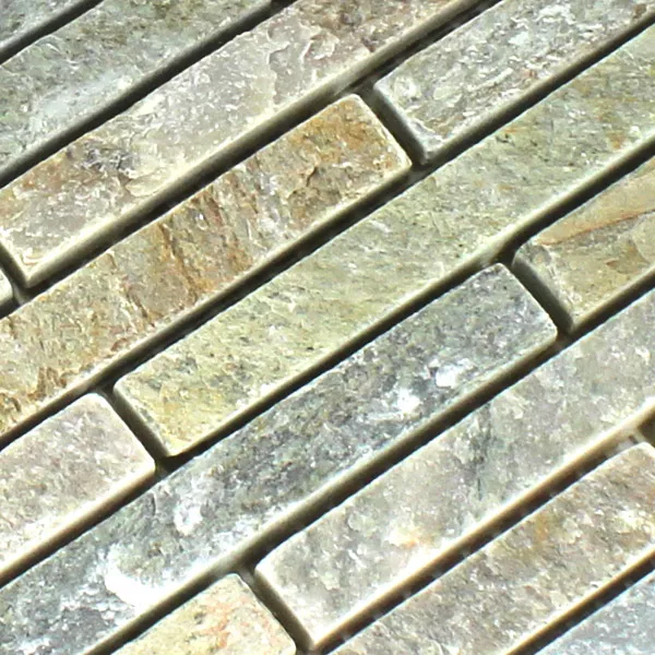 Azulejos De Mosaico Piedra Natural Cuarcita Beige Mezcla Sticks