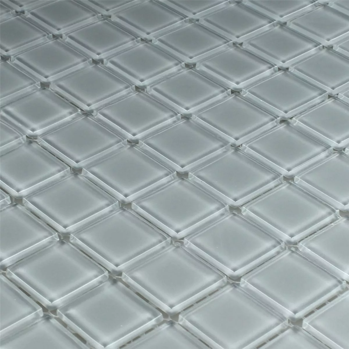 Mosaico De Cristal Azulejos 25x25x4mm Gris Uni