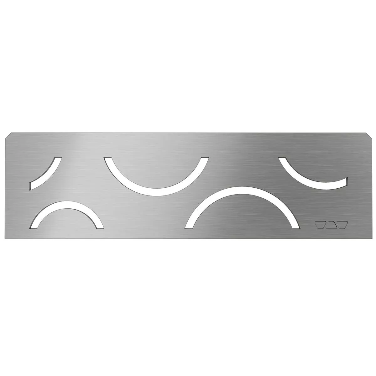 Estantería de pared Schlüter rectangular 30x8,7cm Curve plata