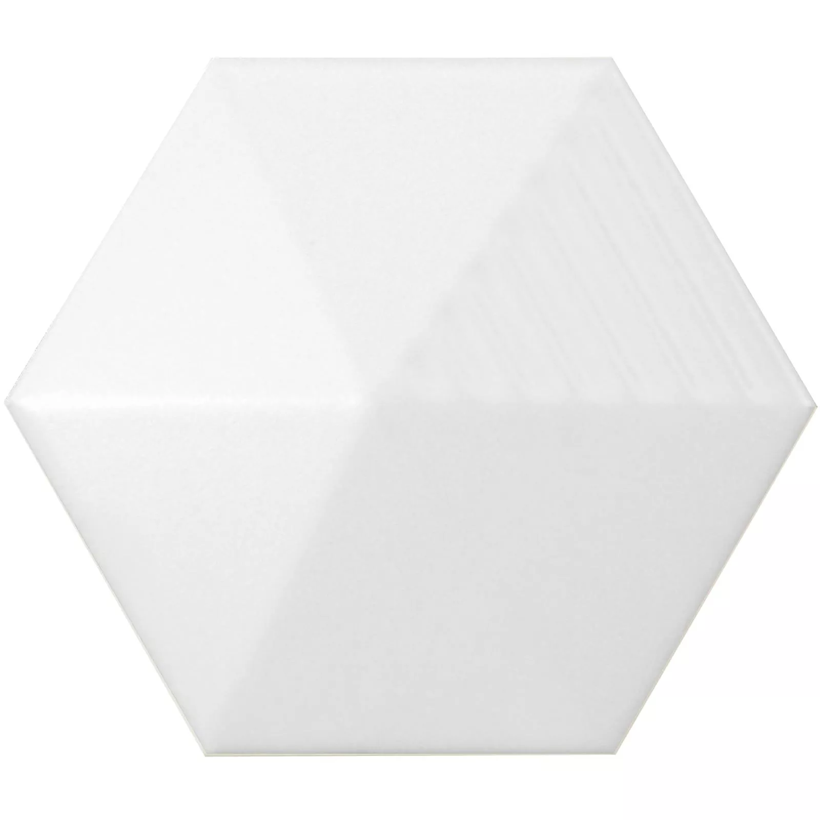 Revestimientos Rockford 3D Hexagonales 12,4x10,7cm Blanco Mate