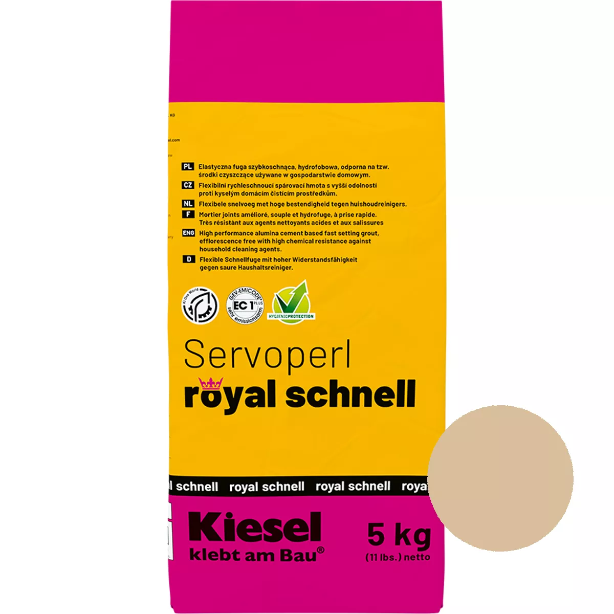 Compuesto para juntas Servoperl Royal Schnell Sahara 5 kg