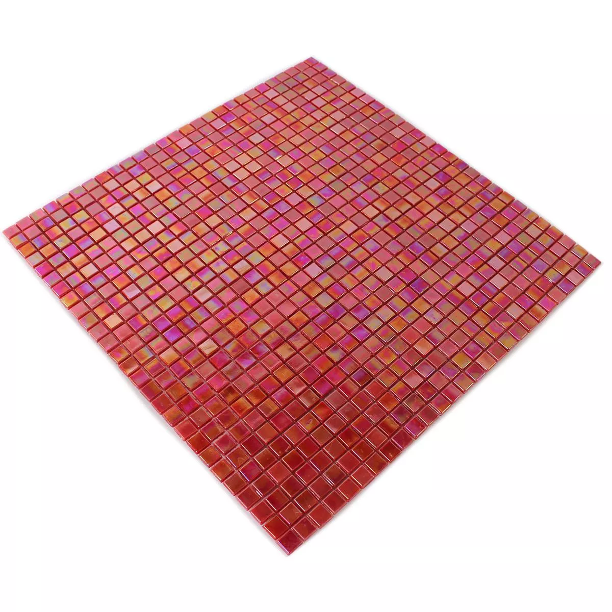 Azulejos De Mosaico Cristal Efecto Nacarado Rojo