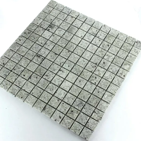 Muestra Azulejos De Mosaico Granito  Gris Blanco