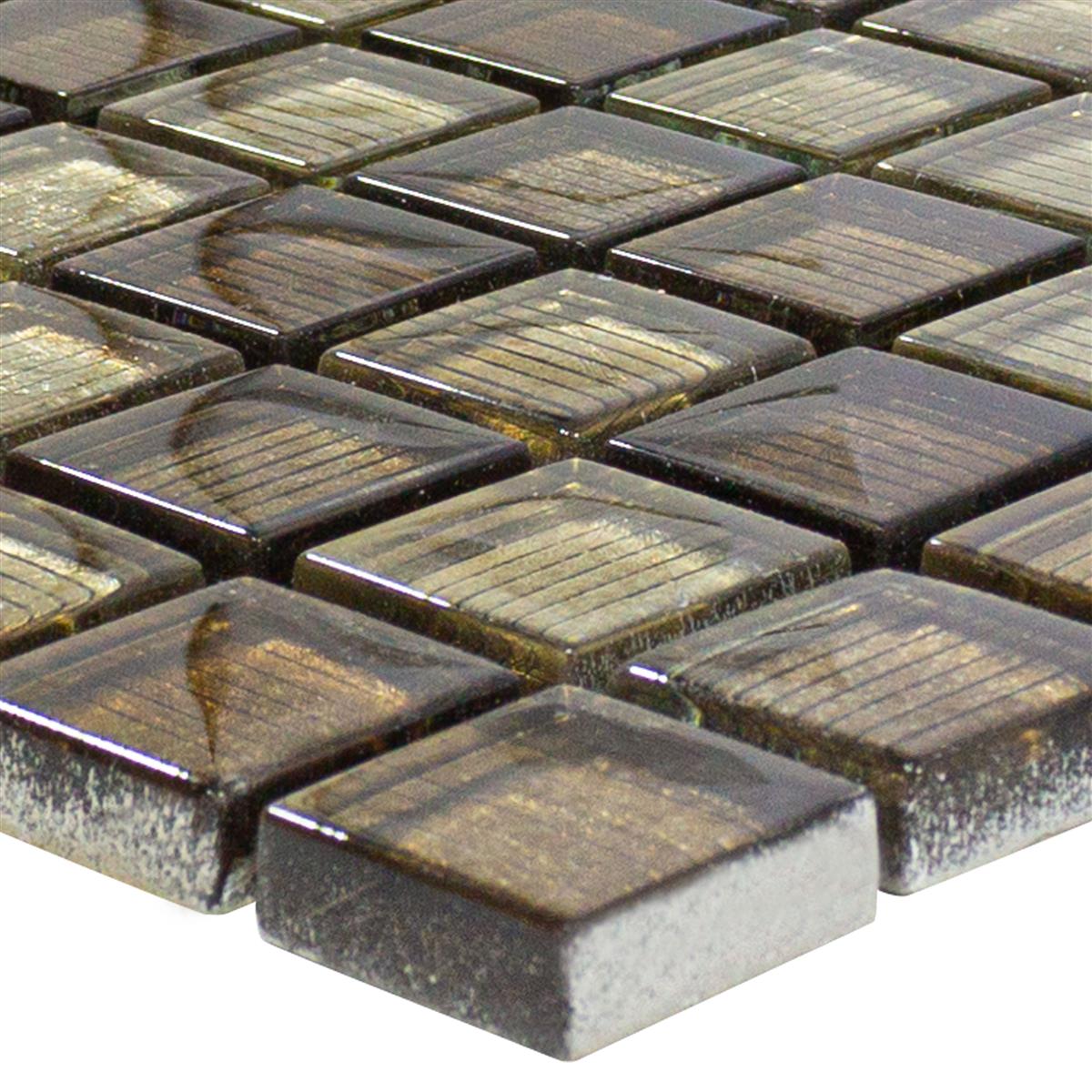 Mosaico de Cristal Azulejos Tyson Estructurado Bronce