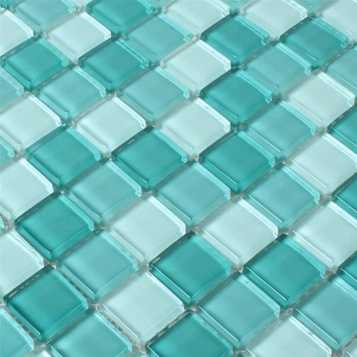 Azulejos De Mosaico Cristal Verde 25x25x8mm