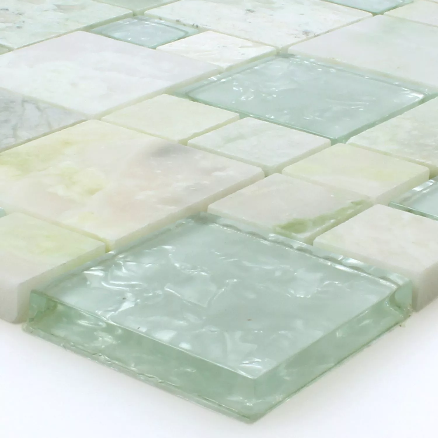Azulejos De Mosaico Onyx Larinera Verde Oro Mezcla