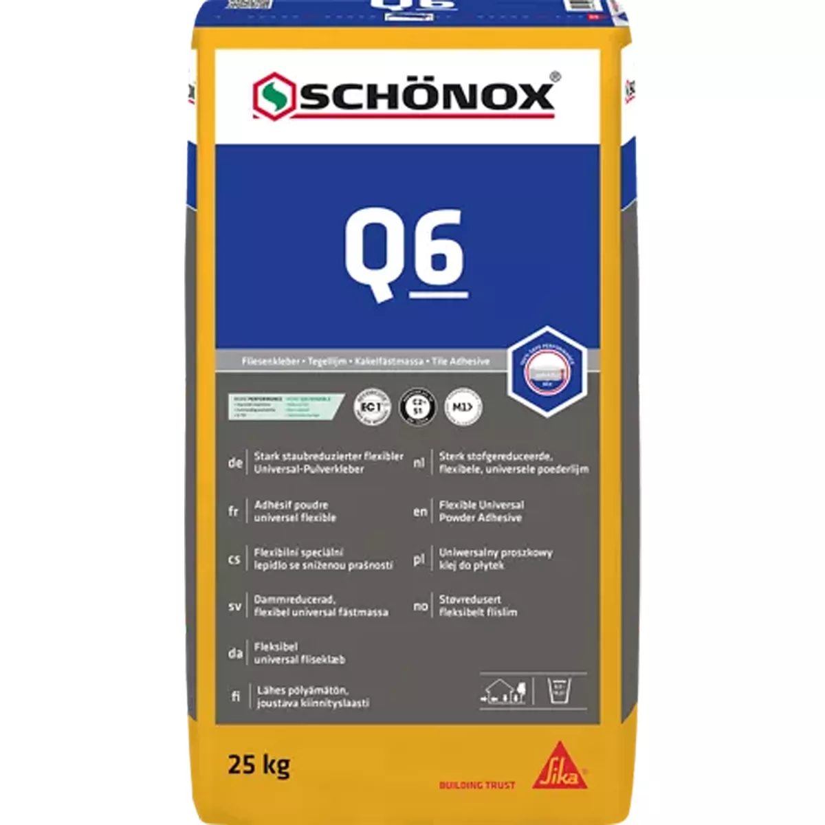 Adhesivo Para Baldosas Schönox Q6 - (pared Y Suelo) Universal (25Kg)