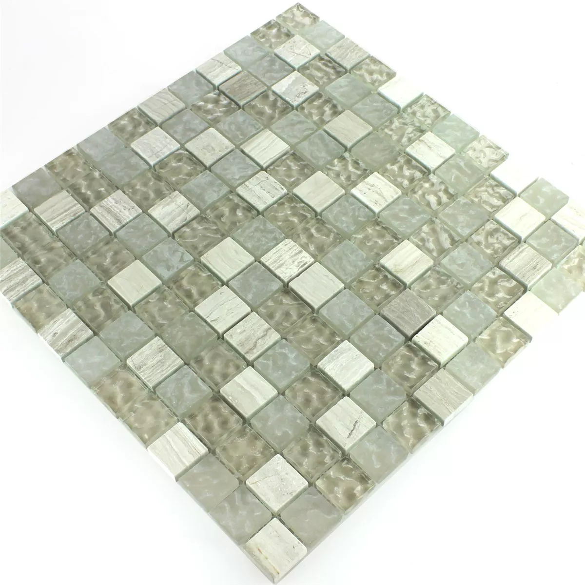 Azulejos De Mosaico Cristal Mármol Burlywood 23x23x8mm Triturado
