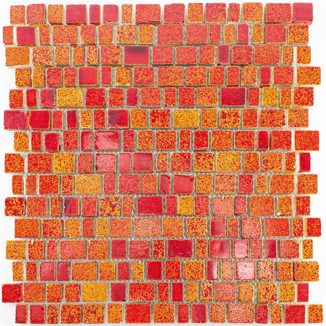 Cristal Azulejos De Mosaico Economy Rojo Amarillo