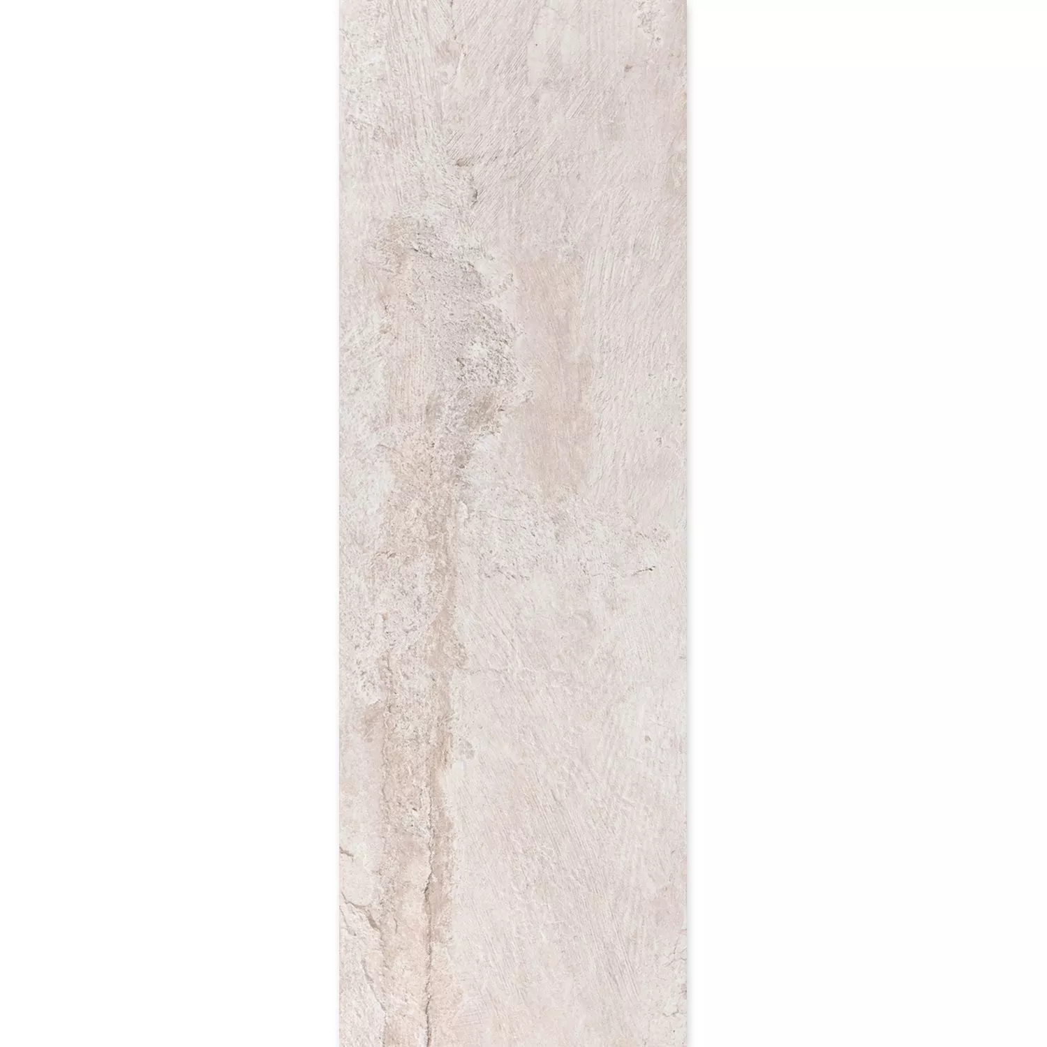 Muestra Pavimento Aspecto De Piedra Polaris R10 Blanco 30x120cm