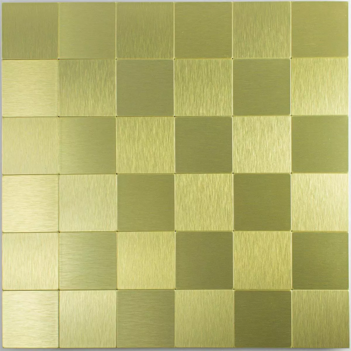 Azulejos De Mosaico Metal Autoadhesivo Vryburg Oro Cuadrado 48