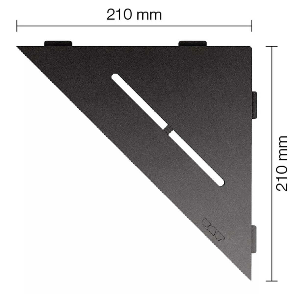 Estante de ducha estante de pared Schlüter triángulo 21x21 cm Pure Dark Antracita