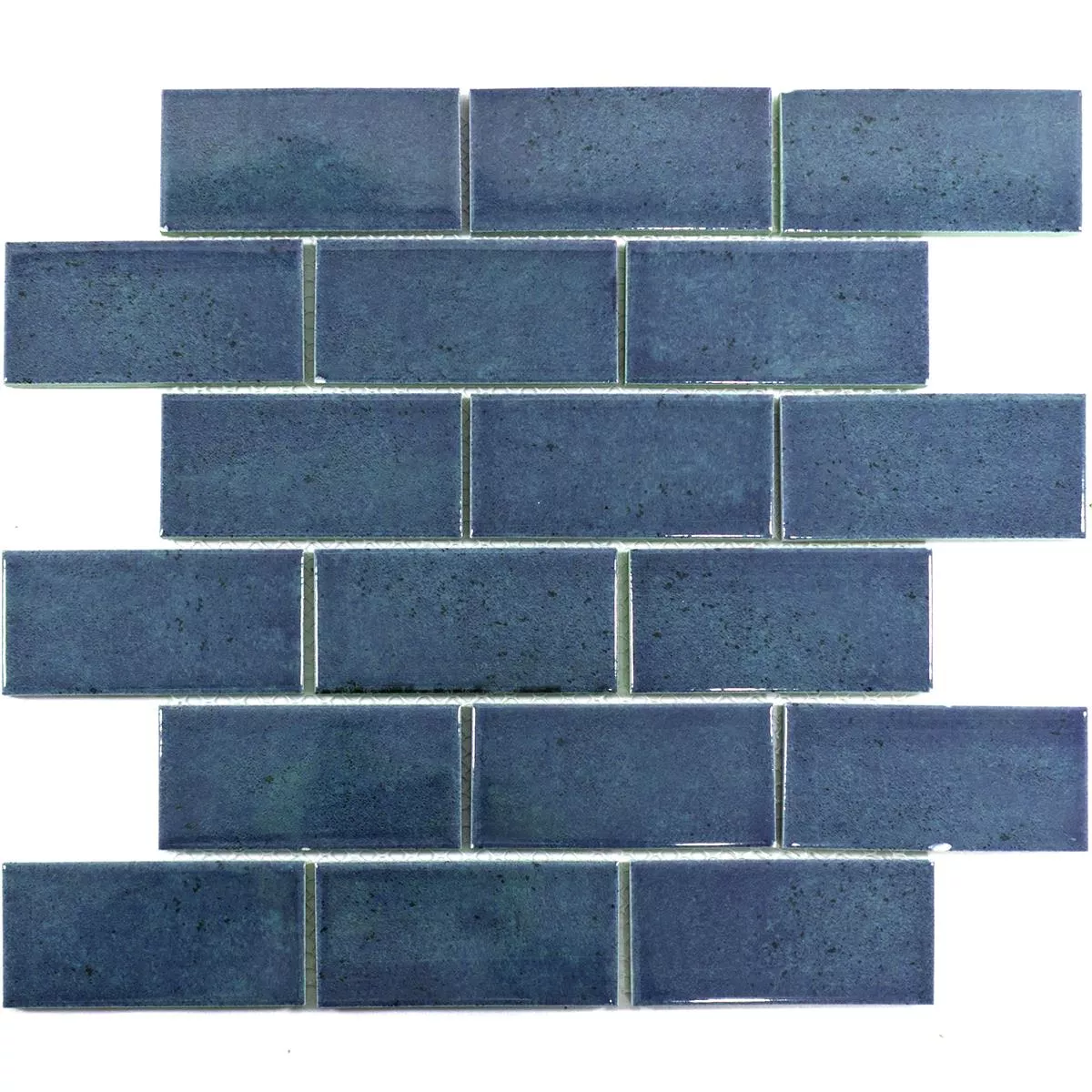 Cerámica Azulejos De Mosaico Eldertown Brick Azul Oscuro