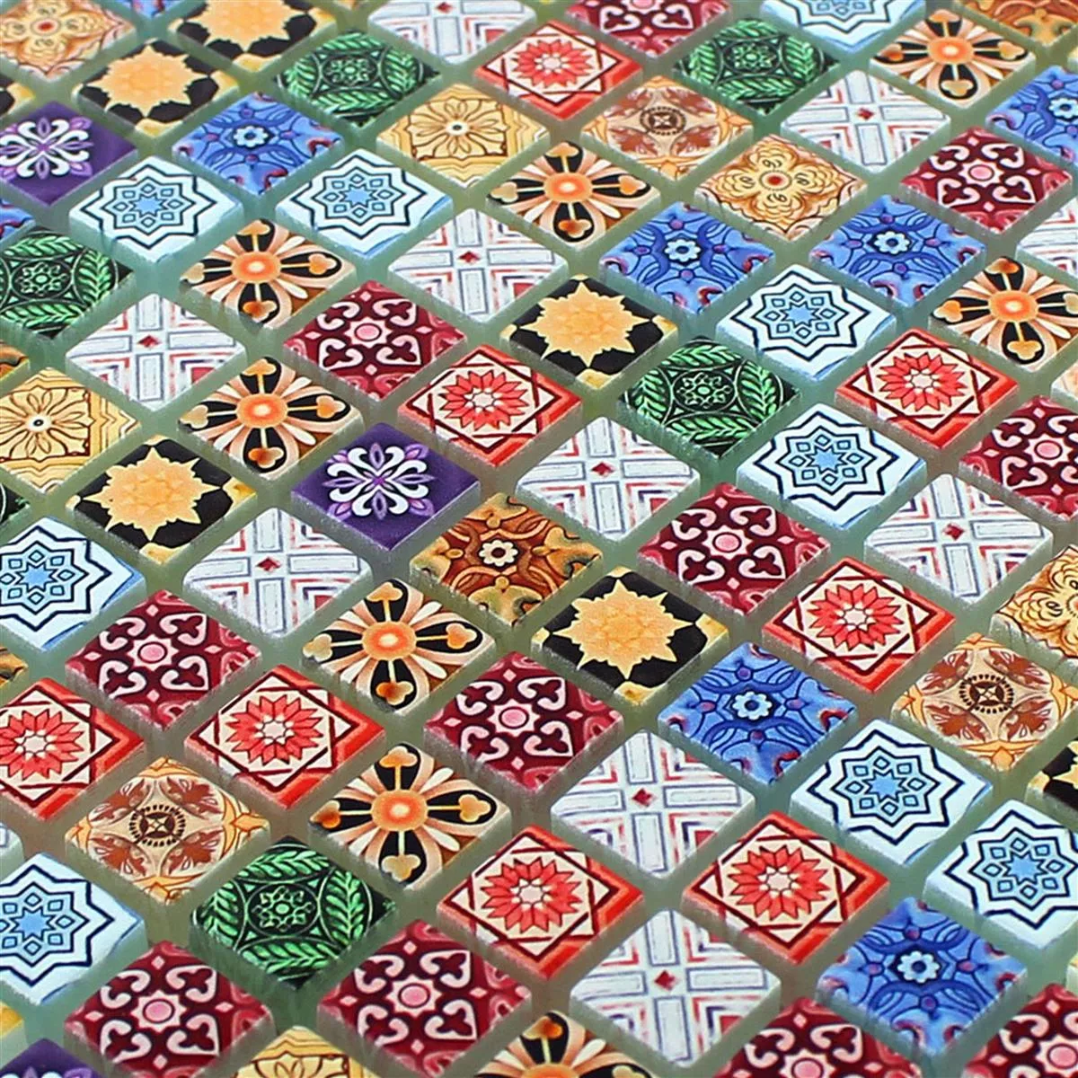 Mosaico De Cristal Azulejos Marrakech Colorido