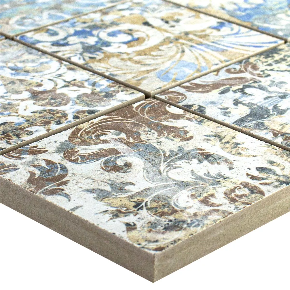 Mosaico Cerámico Azulejos Patchwork Colorido 71x71mm