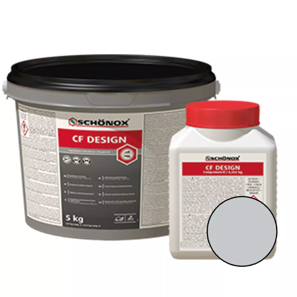 Lechada Schönox CF Design Resina Epoxi Colorfuge Gris Plata 2,5 kg