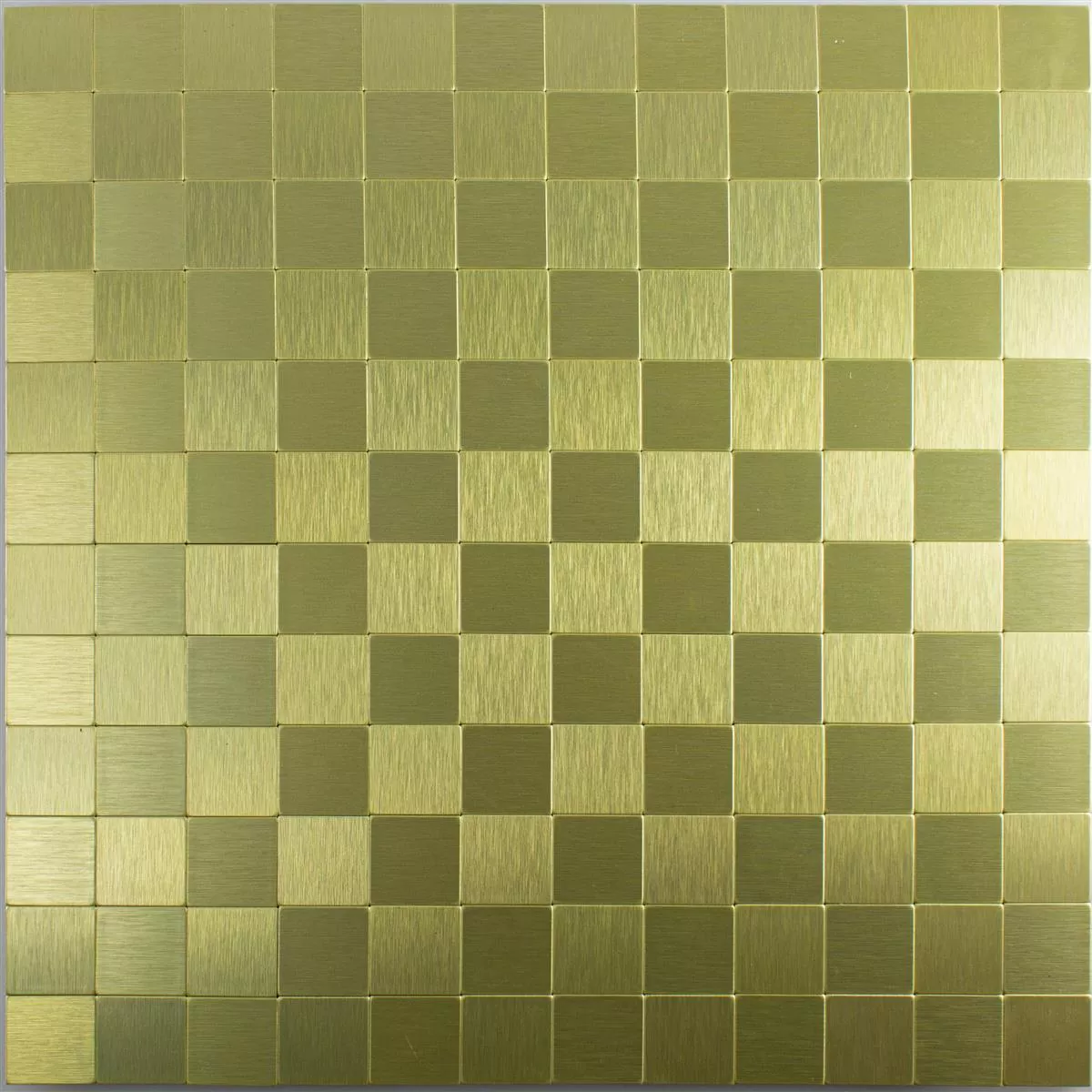 Azulejos De Mosaico Metal Autoadhesivo Vryburg Oro Cuadrado 23