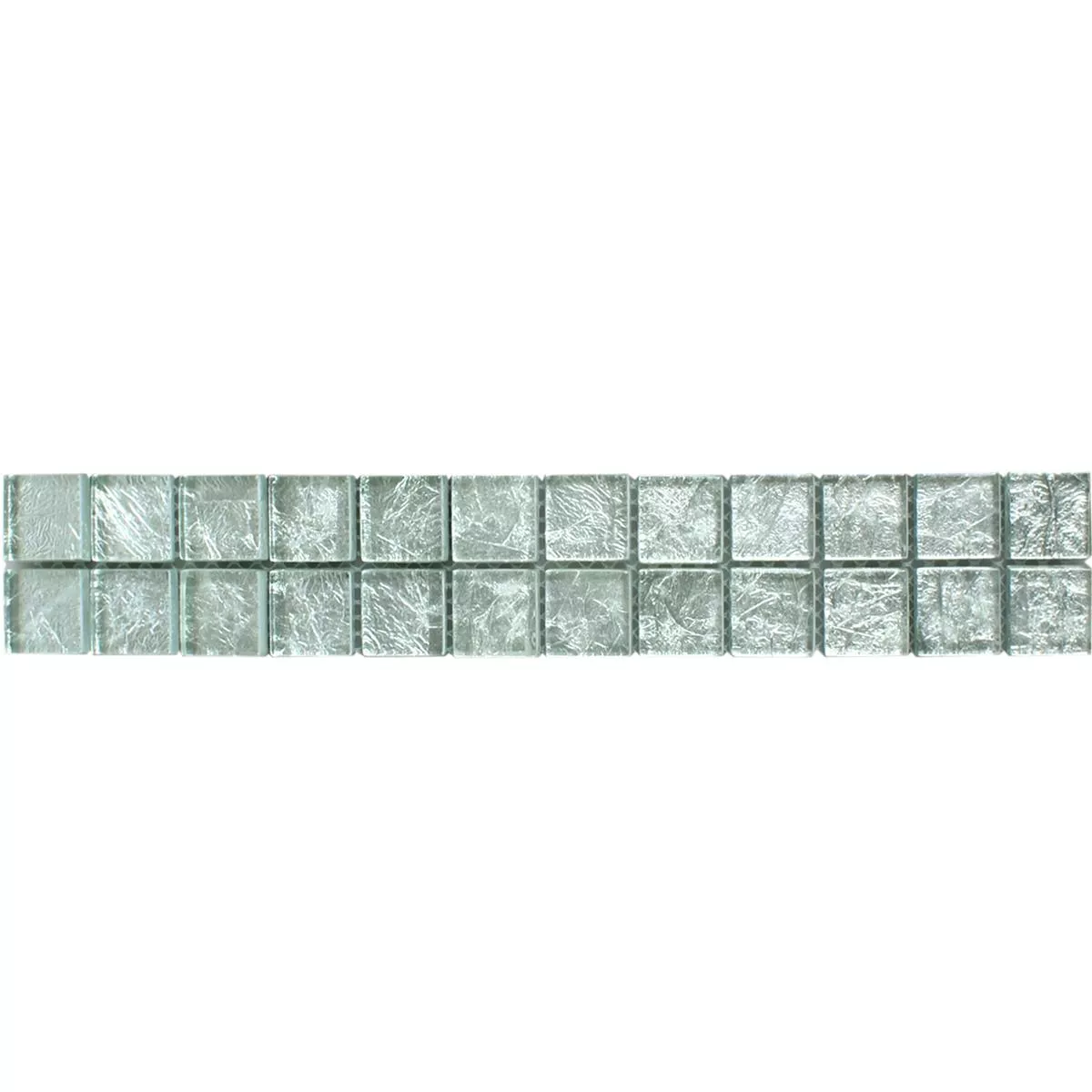 Mosaico de Cristal Azulejos Borde Frederick Plateado Q23