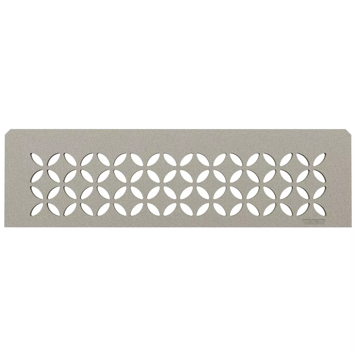 Estantería de pared rectangular Schlüter de 30x8,7 cm con estampado floral gris.