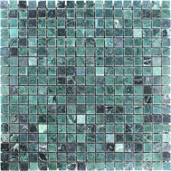 Azulejos De Mosaico Mármol Verde Oscuro Pulido