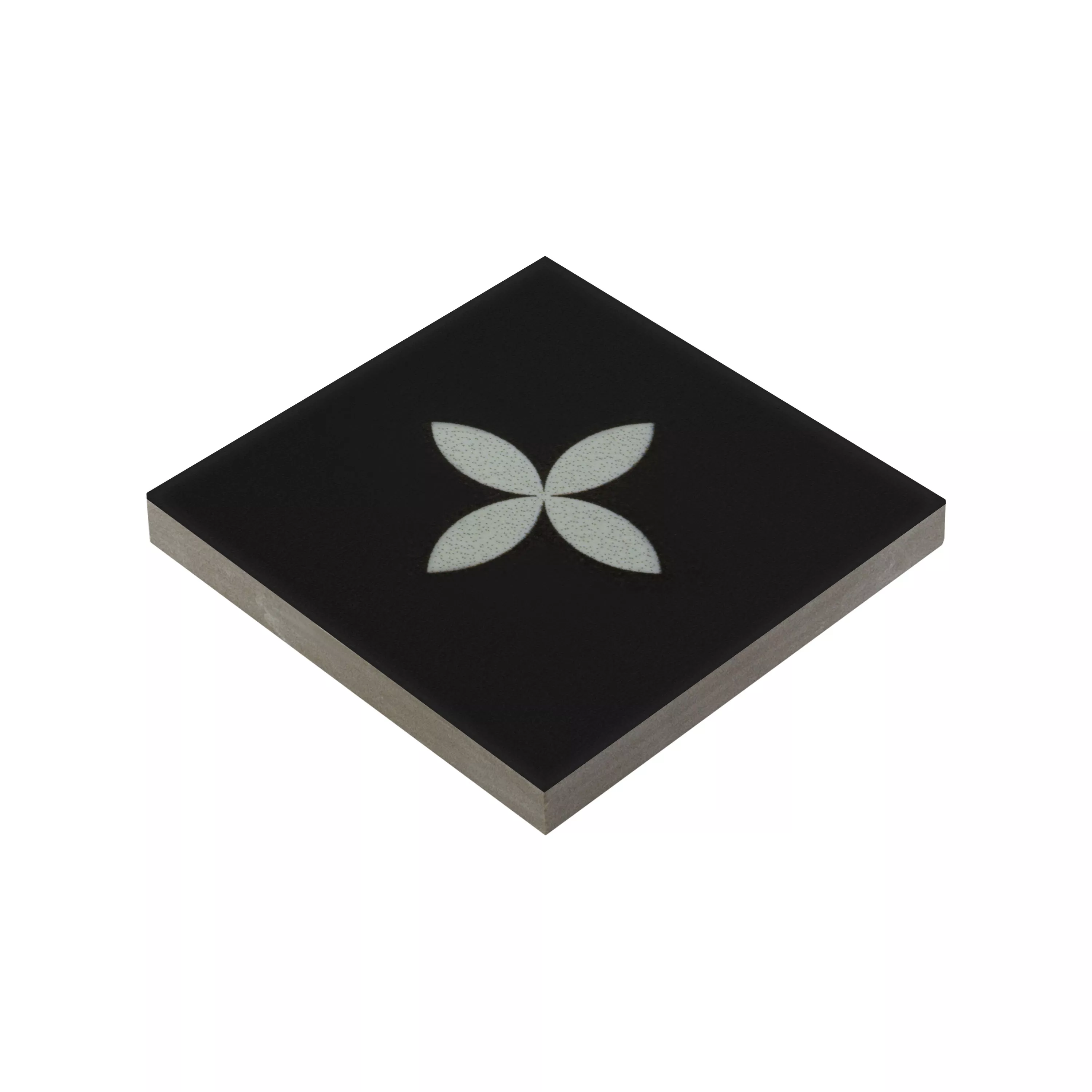 Azulejos De Gres Azulejos Genexia Negro Blanco Decor 2 Incrustación 4,6x4,6cm Azulejos De Gres Azulejos Genexia Negro Blanco Decor 2 Incrustación 4,6x4,6cm