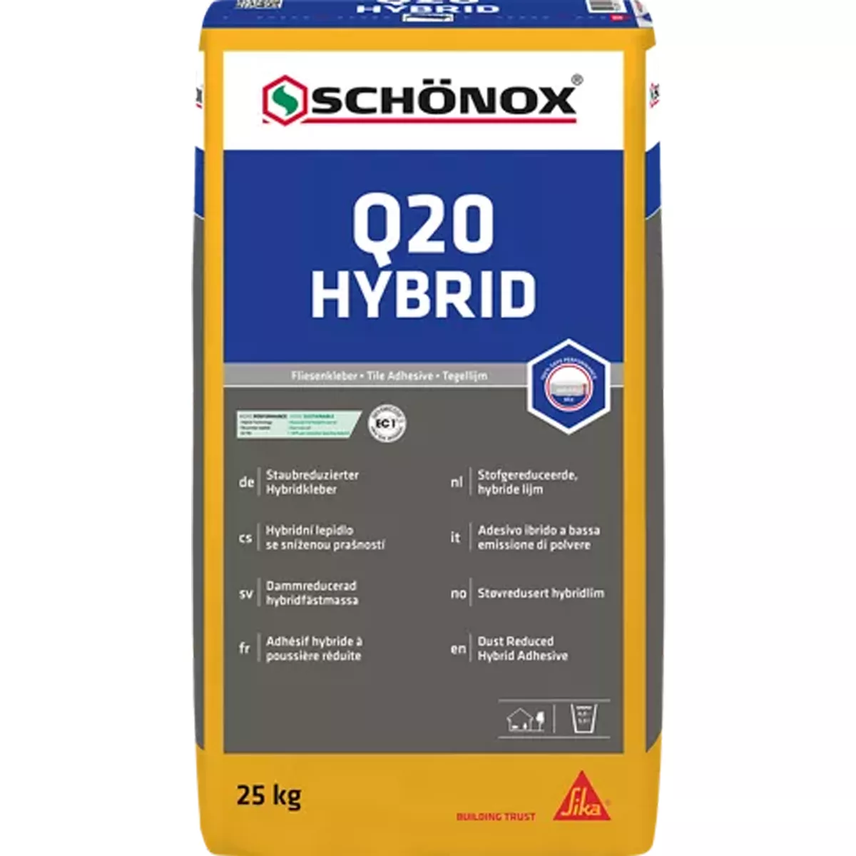 Adhesivo para azulejos Schönox Q20 Hyprid 25 kg