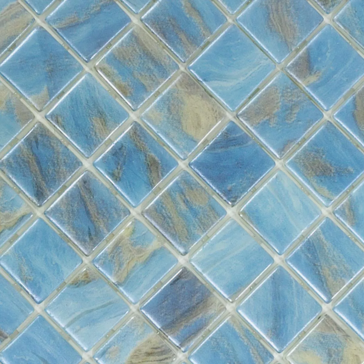 Cristal Piscina Mosaico Alassio Azul 25