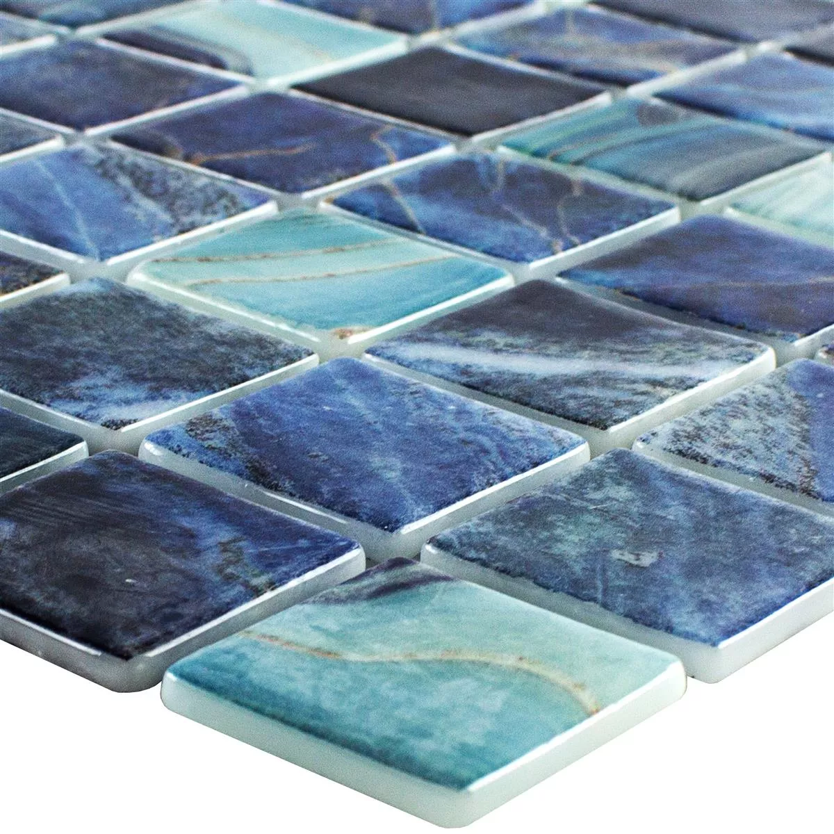 Vidrio Piscina Mosaico Baltic Azul Turquesa 38x38mm