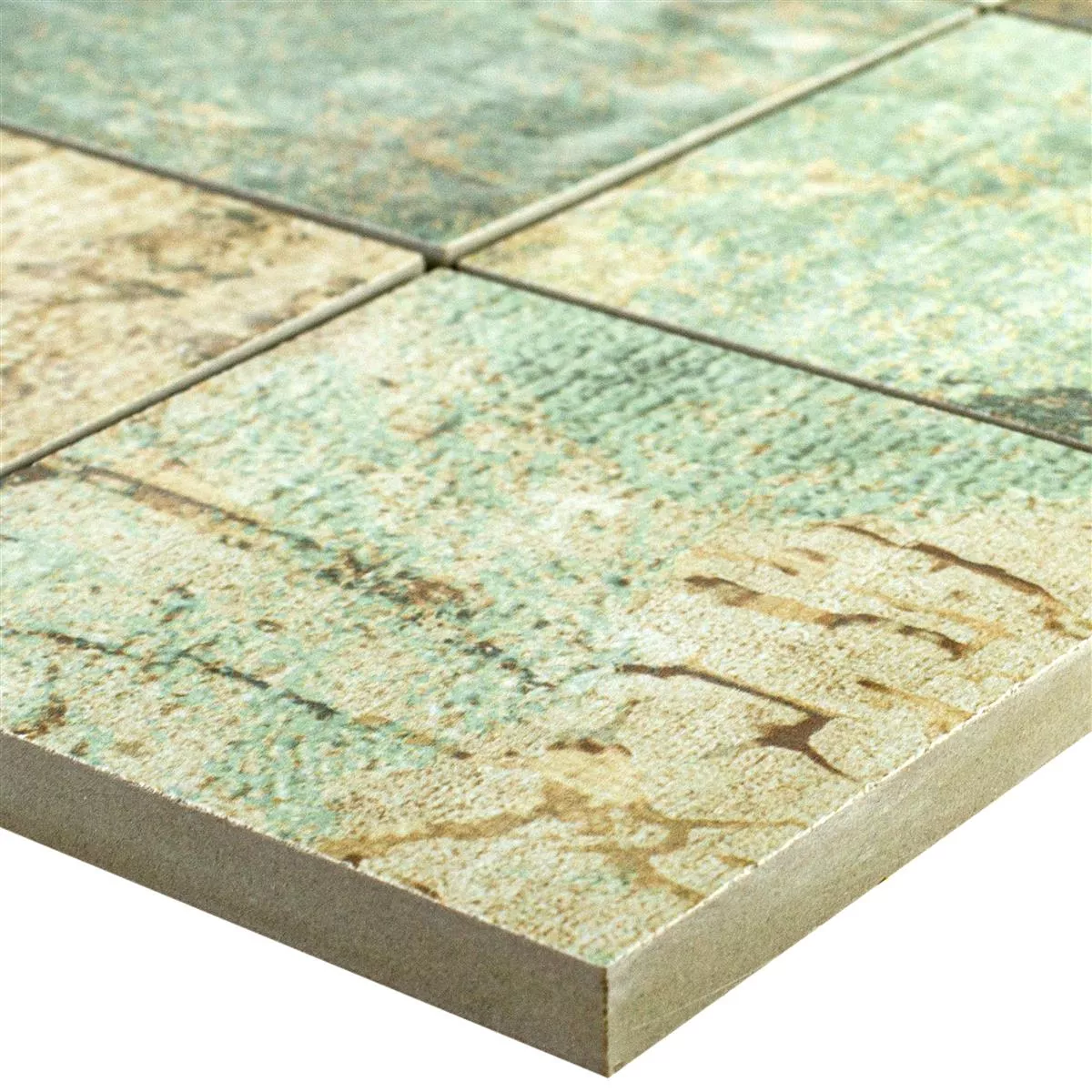 Mosaico Cerámico Azulejos Moonlight Marrón Verde 95x95mm