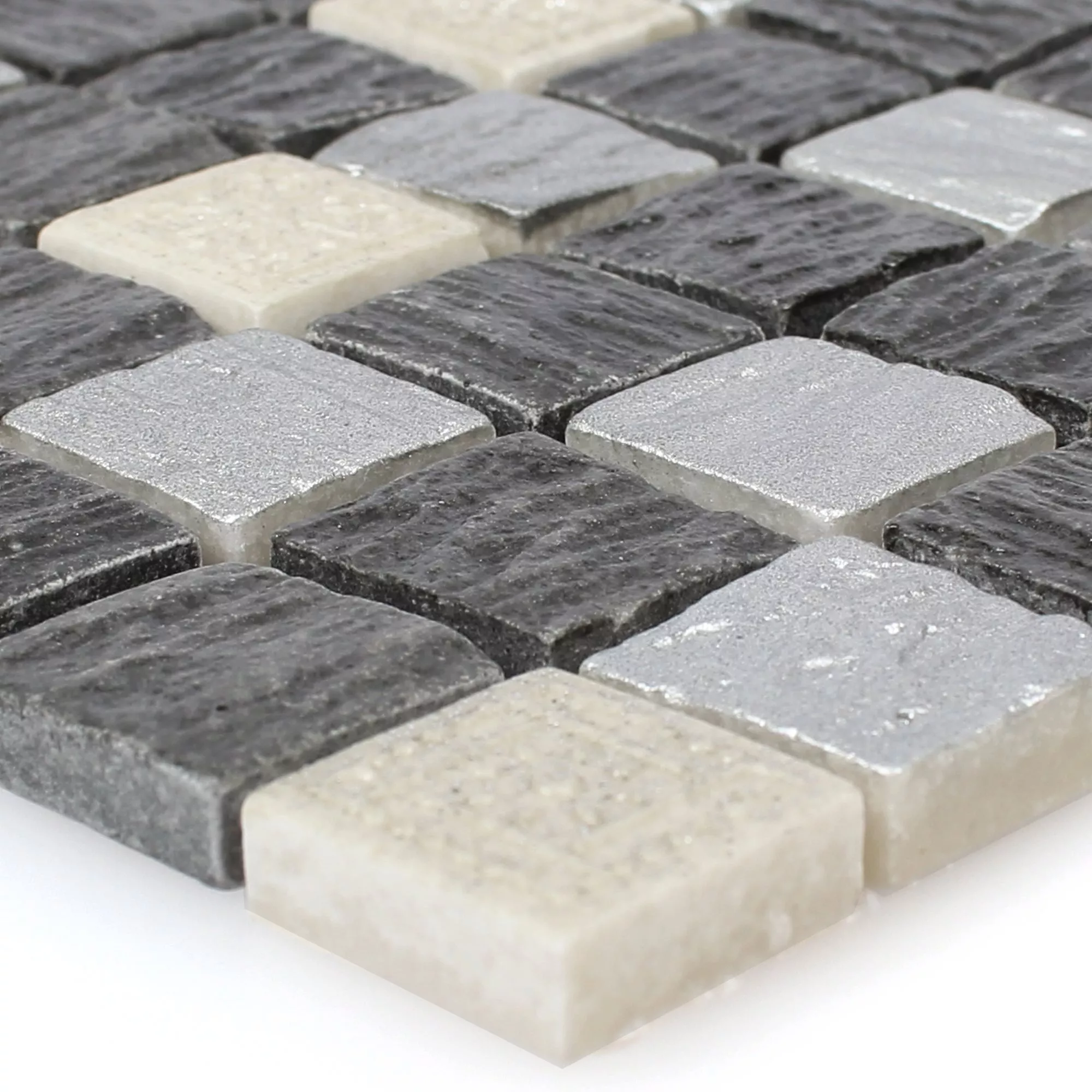 Mosaico De Cristal Azulejos De Piedra Natura Colicos Gris Negro Plateado