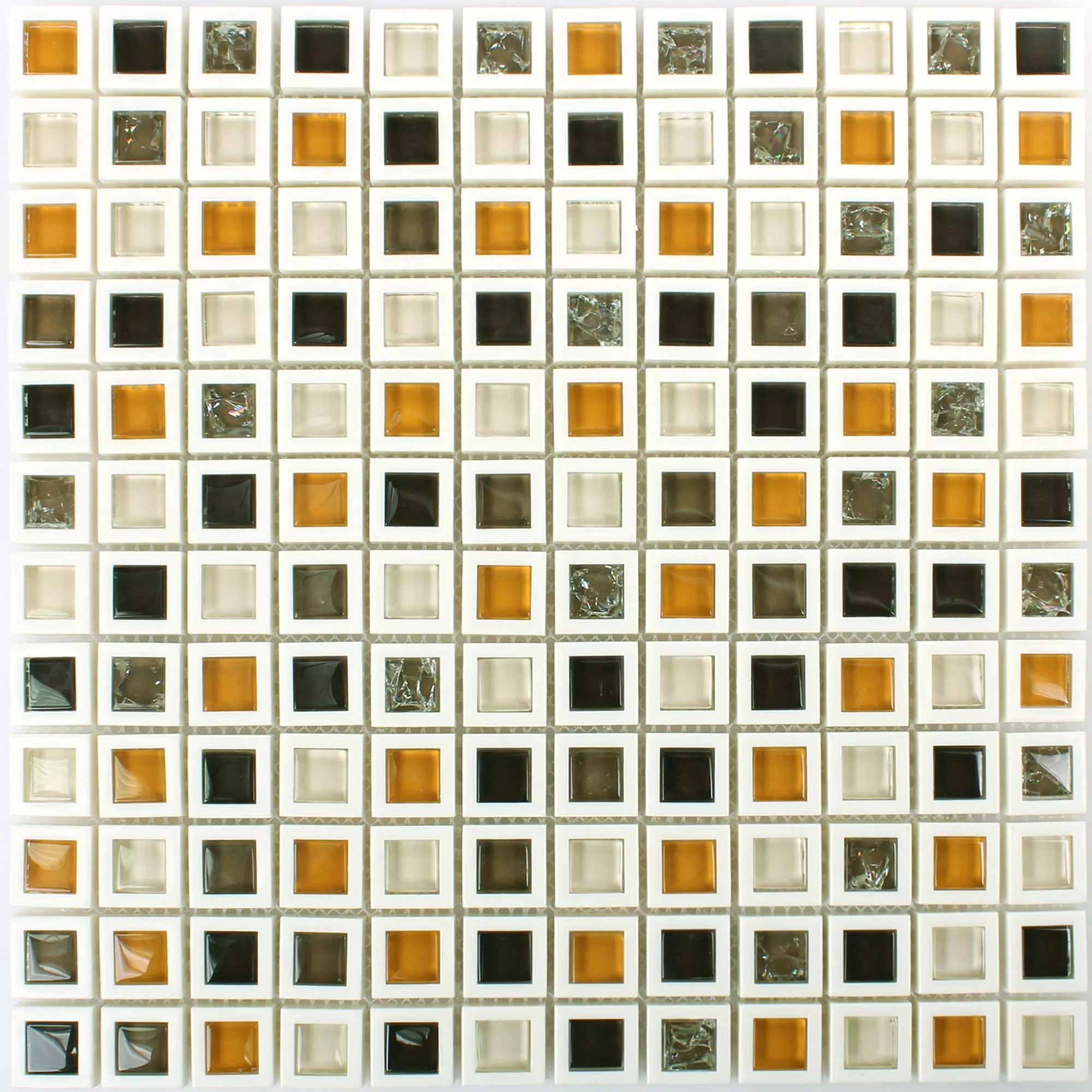 Muestra Cristal Plástico Mosaico Anatolia Marrón