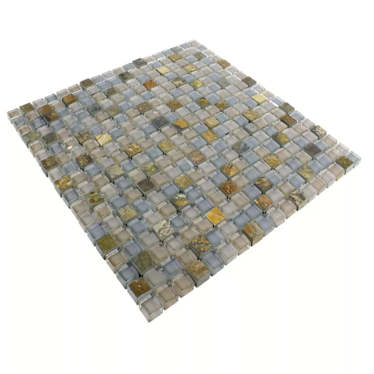 Azulejos De Mosaico Piedra Natural Cristal Mezcla Apollo Marrón 15
