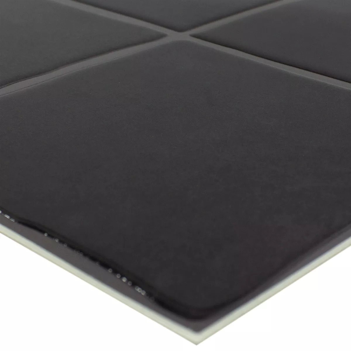 Azulejos De Mosaico Lavin Negro Brillante Autoadhesivo