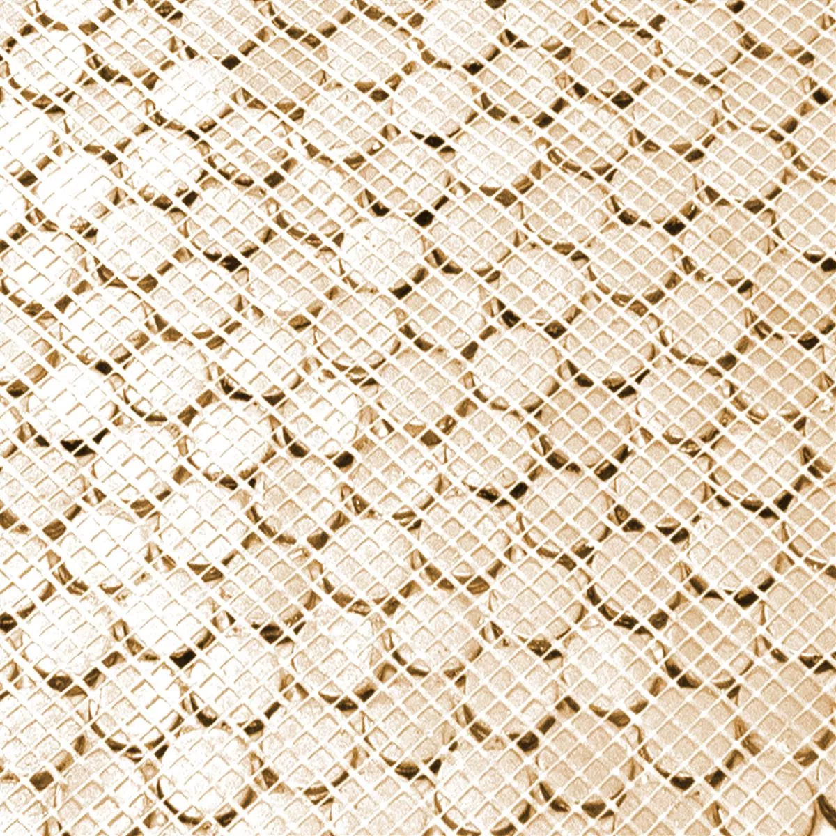 Metal Cobre Azulejos De Mosaico Copperfield Botón