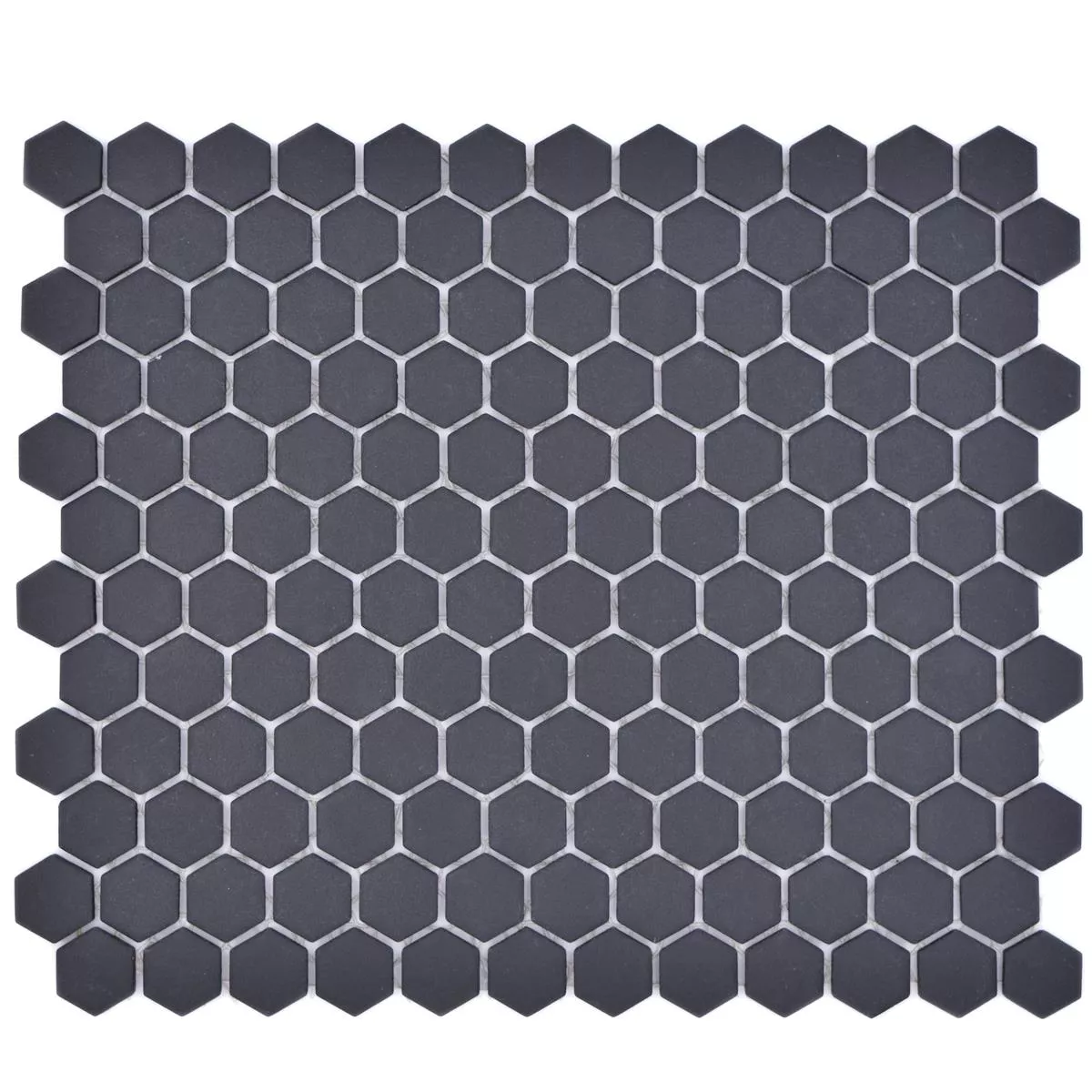 Mosaico Cerámico Bismarck R10B Hexagonales Negro H23