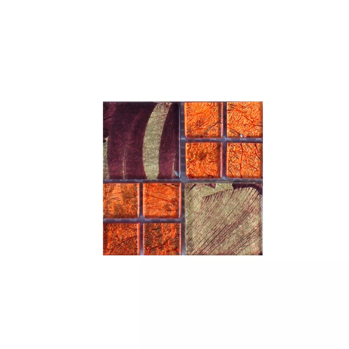 Muestra Azulejos De Mosaico Firebird Naranja
