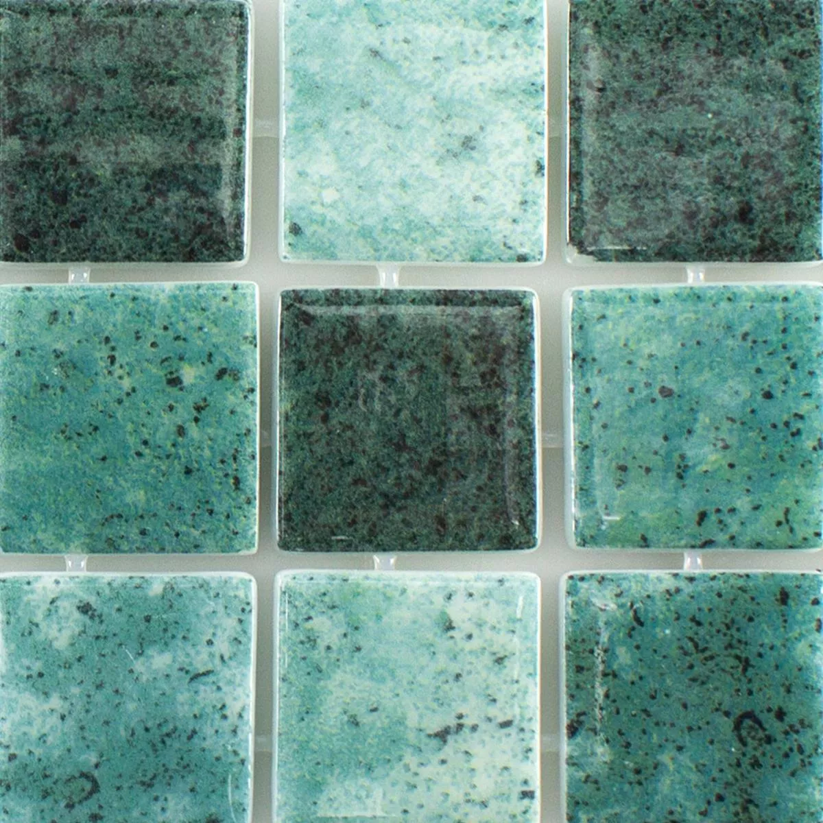 Muestra Vidrio Piscina Mosaico Baltic Verde