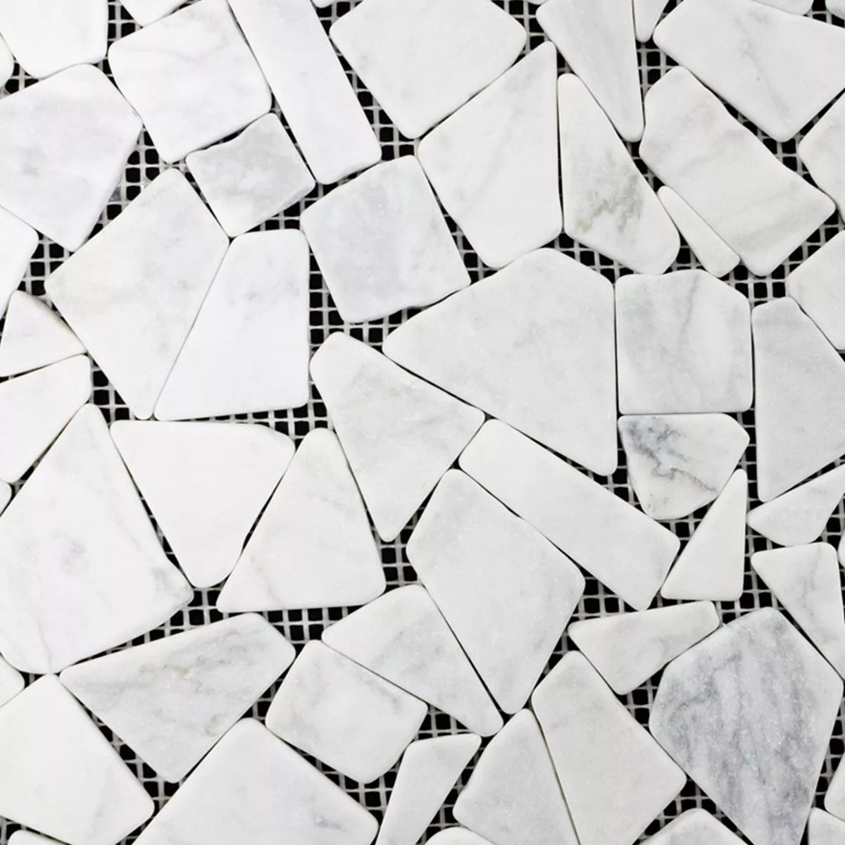 Cantera De Mármol Azulejos De Mosaico Mareblu Carrara Blanco