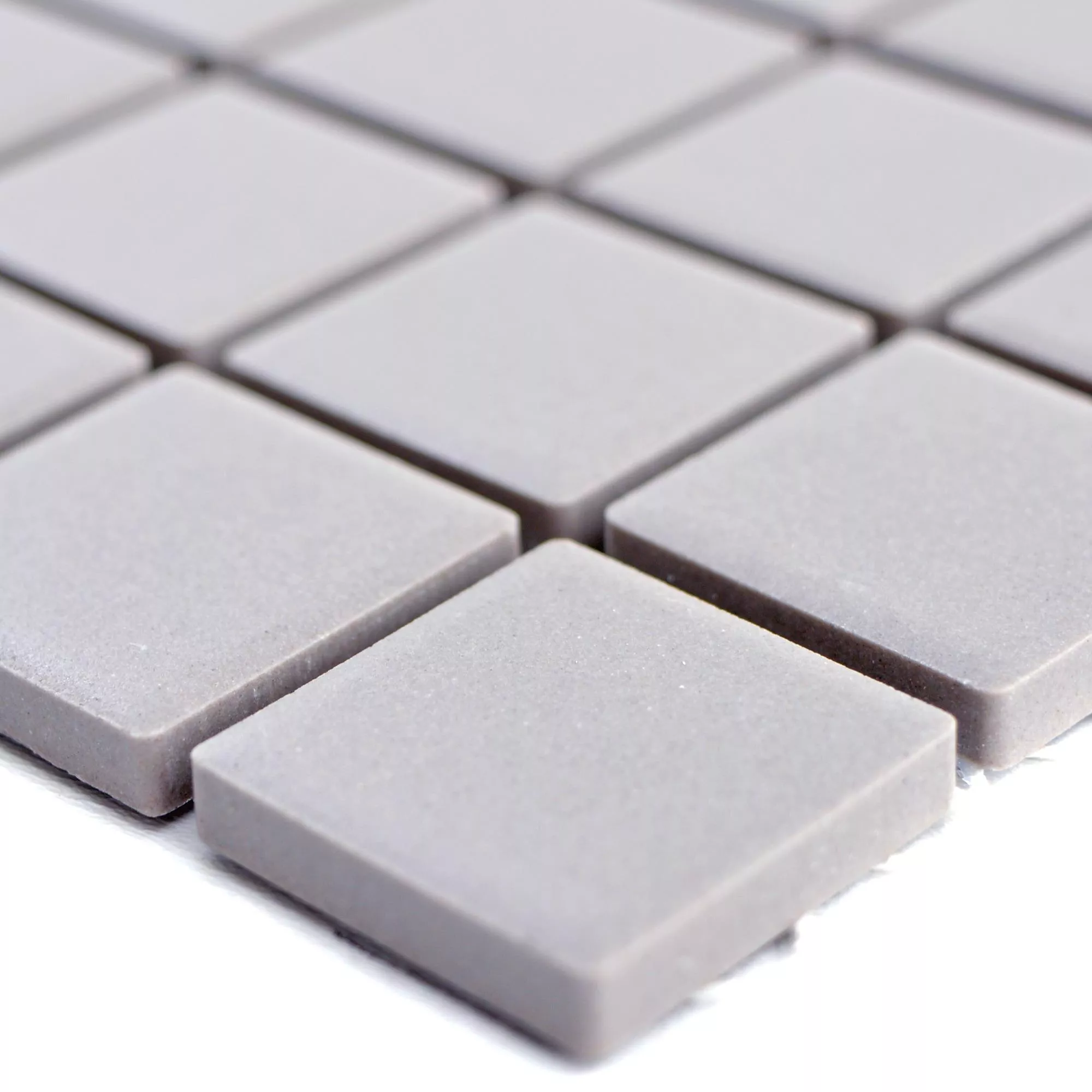 Mosaico Cerámico Miranda Antideslizante Gris Claro No Esmaltado Q25