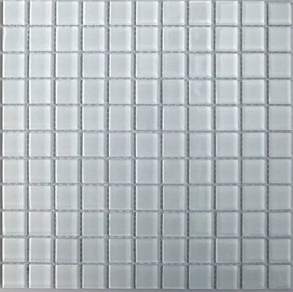 Muestra Mosaico De Cristal Azulejos Blanco Uni