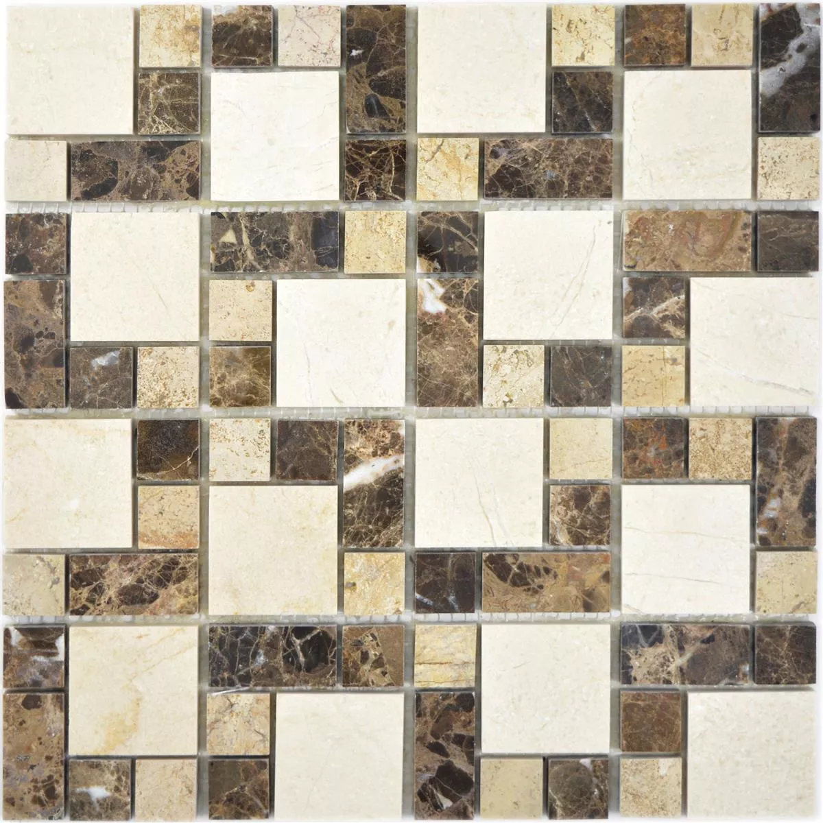 Mármol Mosaico De Piedra Natural Azulejos Cordoba Marrón Beige