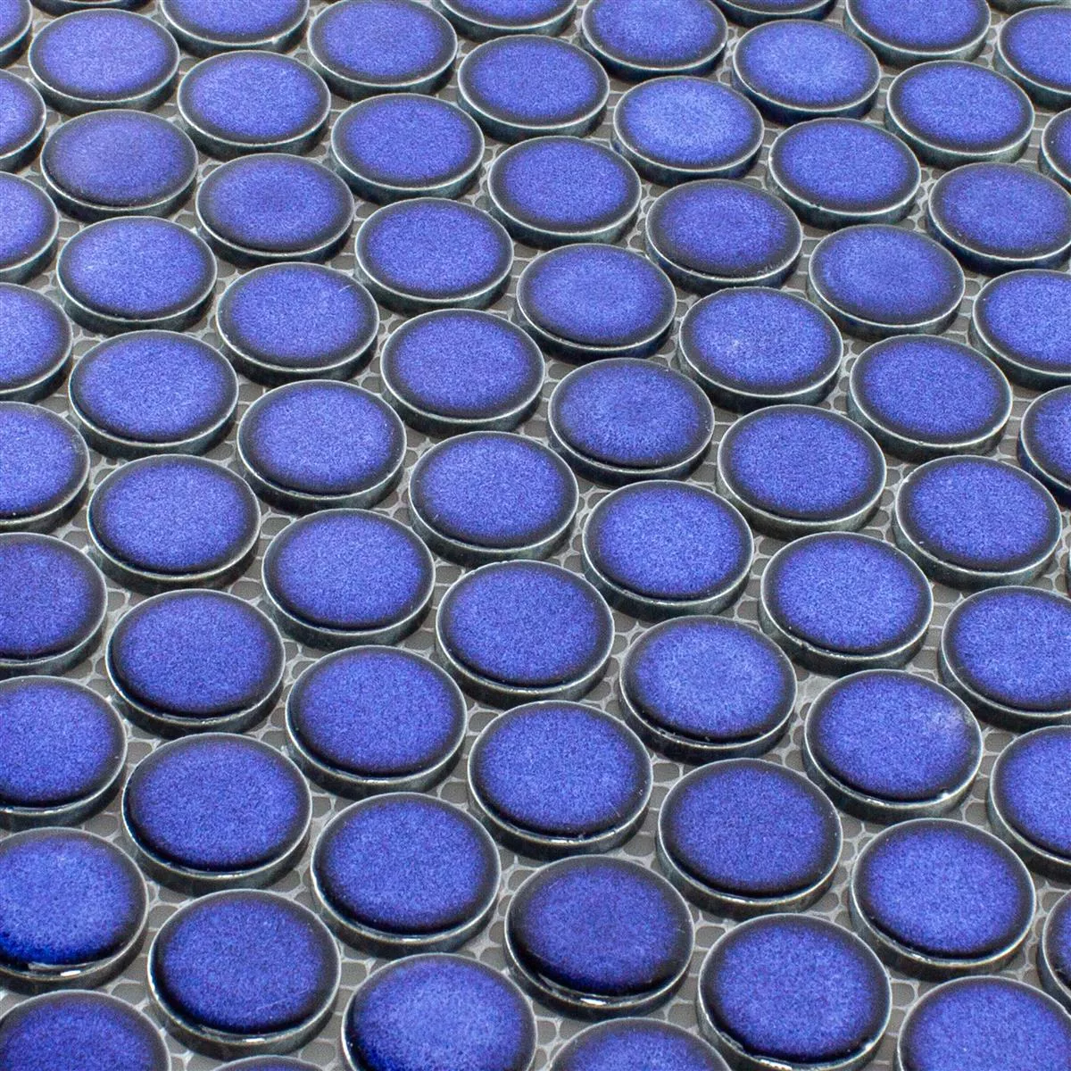 Muestra Cerámica Botón Azulejos De Mosaico Mission Azul