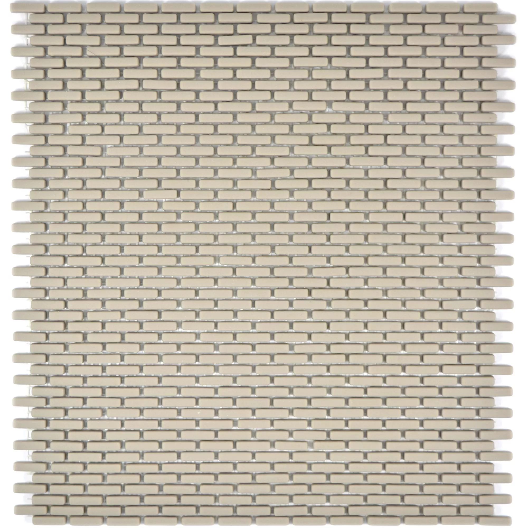 Muestra Mosaico De Cristal Azulejos Kassandra Cream Brick Mate